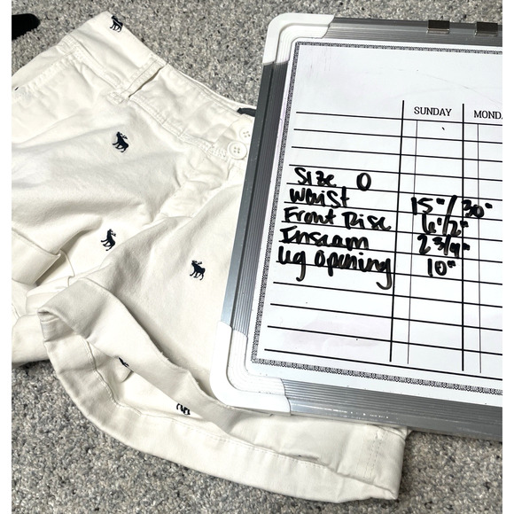 Vintage Abercrombie & Fitch Women's Embroidered Micro Mini Shorts Sz 0 Low-Rise - Picture 8 of 10